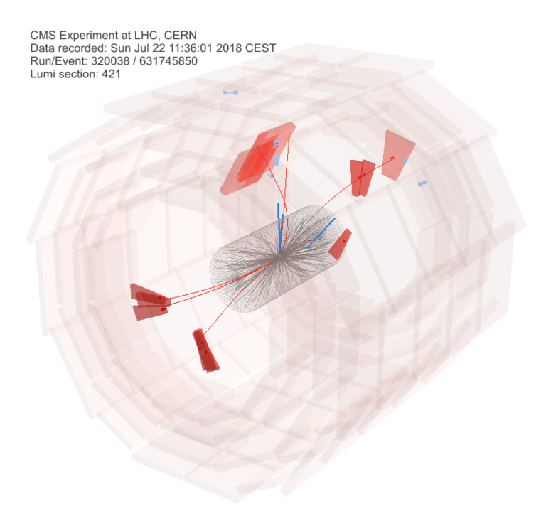 CMS Event Display of a proton-proton collision
